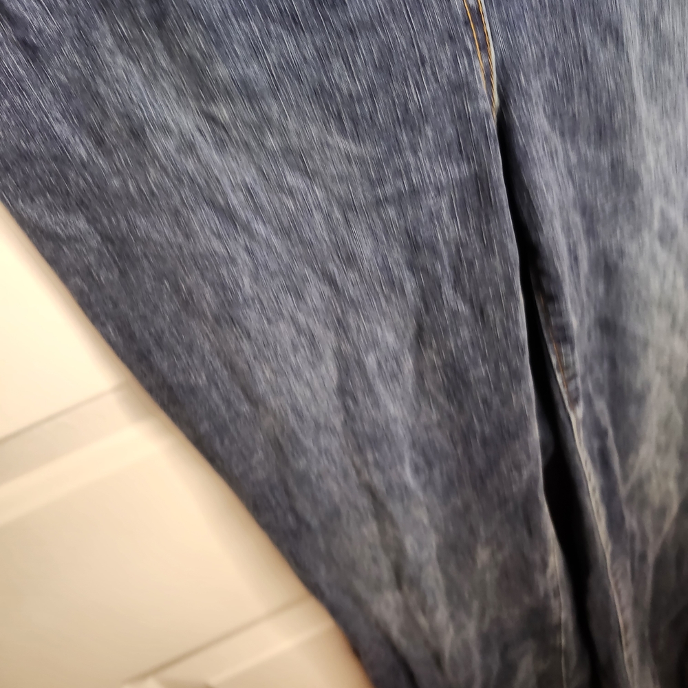 Jennifer Lopez Denim Jumpsuit in Dark Blue with Contrast Stitching - Picture 11 of 16